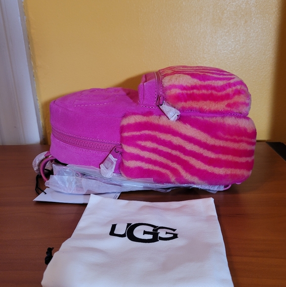 UGG Dannie II Mini Sheepskin Zebra Backback - Picture 5 of 11